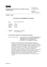 Journal de la 1017ème séance plénière du Conseil