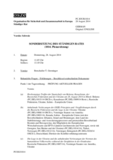 Journal der 1014. Sondersitzung des Ständigen Rates