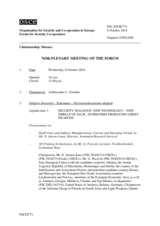 Journal of the 765th Plenary Meeting of the Forum for Security Co-operation