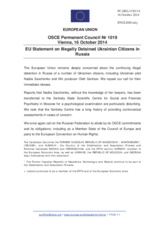 Statement by the Italian EU Presidency on the abduction and illegal detention of Ukrainian citizens by the Russian Federation