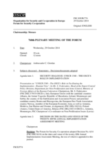 Journal of the 768th Plenary Meeting of the Forum for Security Co-operation 