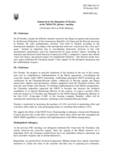 Statement by the Delegation of Ukraine on the situation in and around Ukraine