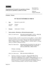 Journal de la 767ème séance plénière du Forum