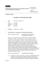 Giornale della 766a Seduta plenaria del Foro di cooperazione per la sicurezza