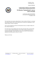 Statement by the Delegation of the United States of America on the humanitarian assistance to the Donbas areas of Ukraine