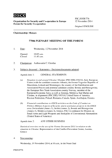 Journal of the 770th Plenary Meeting of the Forum for Security Co-operation