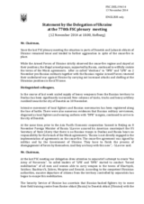 Statement by the Delegation of Ukraine on the situation in and around Ukraine