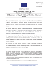 Statement by the Italian EU Presidency on the abduction and illegal detention of Ukrainian citizens by the Russian Federation