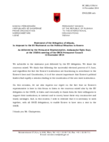 Statement by the Delegation of Albania in response to the statement by the Italian EU Presidency on the political situation in Kosovo