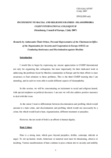 Remarks by Ambassador Omur Orhun, Personal Representative of the Chairman-in-Office of the Organization for Security and Cooperation in Europe (OSCE) on Combating Intolerance and Discrimination against Muslims