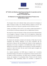 Statement by the Italian EU Presidency in response to the addresses by the Secretary of State for Security of Spain, H.E. Francisco Martínez Vázquez and by the Permanent Representative of the Kingdom of Morocco, H.E. Ambassador Ali El Mhamdi