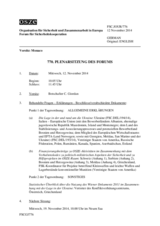 Journal der 770. Plenarsitzung des Forums