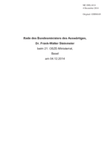 Statement by H.E. Frank-Walter Steinmeier, Federal Minister for Foreign Affairs