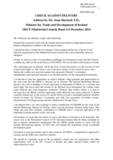 Statement by H.E. Sean Sherlock, Minister for Development, Trade Promotion and North-South Cooperation