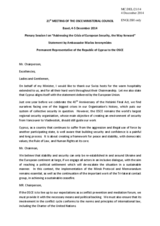 Statement by H.E. Marios Ieronymides, Permanent Representative to the OSCE