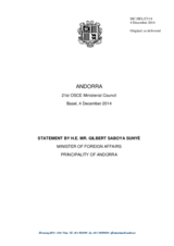 Statement by H.E. Gilbert Saboya Sunye, Minister of Foreign Affairs