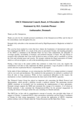 Statement by H.E. Liselotte Plesner, Ambassador