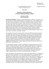 Statement by H.E. John Kerry, Secretary of State