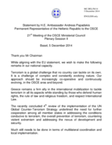 Statement by H.E. Andreas Papadakis, Ambassador, Permanent Representative