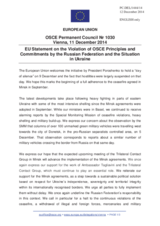Statement by the Italian EU Presidency on the ongoing violations of OSCE principles and commitments by the Russian Federation and the situation in Ukraine