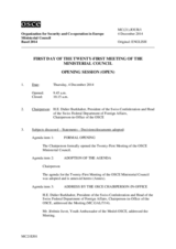 Journal of the First Plenary Session