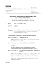 Journal of the First Plenary Session