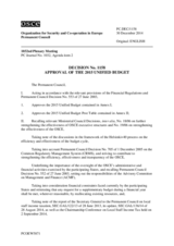 Permanent Council Decision No. 1158 Permanent Council Decision No. 1158