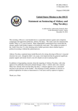 Statement by the Delegation of the United States of America on the sentencing of Mr. A. Navalny and Mr. O. Navalny in the Russian Federation