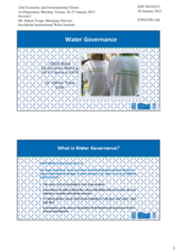 Presentation by Mr. Hakan Tropp, Managing Director, Knowledge Services Department