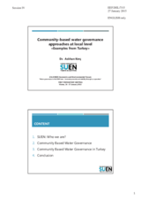 Presentation by Dr. Aslihan Kerç, Project Development and Implementation Co-ordinator, Water Institute