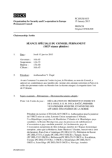 Journal de la 1033ème séance spéciale du Conseil permanent