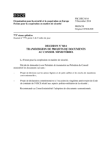 Décision No 8/14 du Forum pour la coopération en matière de sécurité