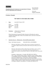 Giornale della 783a Seduta plenaria del Foro di cooperazione per la sicurezza