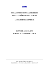 OSCE Annual Report 1995 (fr)