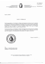 Response by the Delegation of Malta to the Questionnaire on the Code of Conduct on Politico-Military Aspects of Security