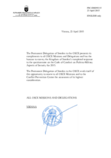 Response by the Delegation of Sweden to the Questionnaire on the Code of Conduct on Politico-Military Aspects of Security