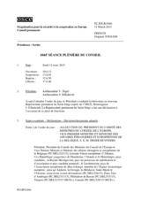 Journal de la 1044ème séance plénière du Conseil