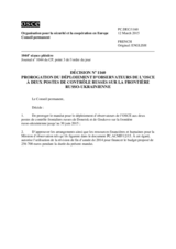 Décision No 1160 du Conseil permanent