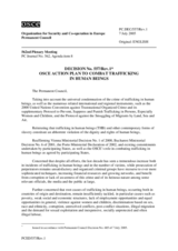 Permanent Council Decision No. 557/Rev.1: OSCE Action Plan to Combat Trafficking in Human Beings