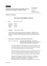 Journal de la 786ème séance plénière du Forum