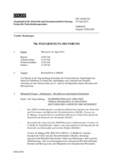 Journal der 786. Plenarsitzung des Forums