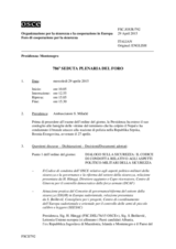 Giornale della 786a Seduta plenaria del Foro di cooperazione per la sicurezza