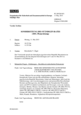 Journal der 1051. Sondersitzung des Ständigen Rates