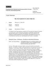 Journal der 788. Plenarsitzung des Forums