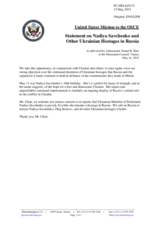 Statement by the Delegation of the United States of America on the abduction and illegal detention of Ukrainian citizens by the Russian Federation