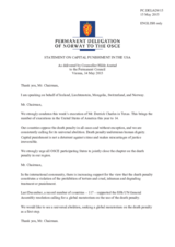 Statement by the Delegation of Norway, also on behalf of Iceland, Liechtenstein, Mongolia and Switzerland, on the death penalty in the United States of America
