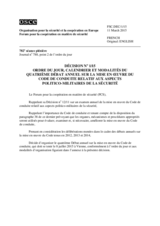 Décision No 1/15 du Forum pour la coopération en matière de sécurité