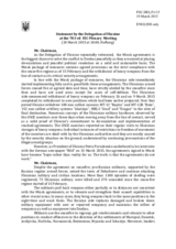 Statement by the Delegation of Ukraine on the situation in and around Ukraine