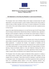 Statement by the Latvian EU Presidency on the situation in and around Ukraine