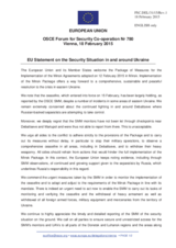 Statement by the Latvian EU Presidency on the situation in and around Ukraine